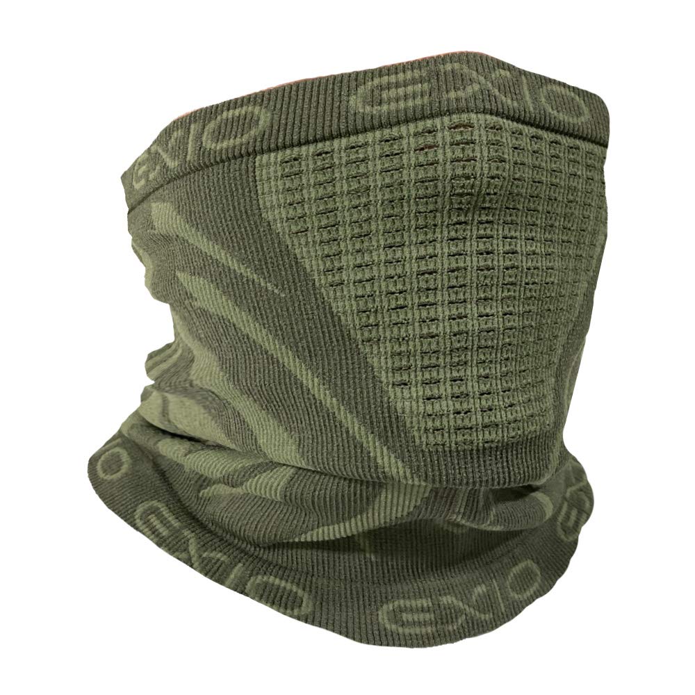EXIO Winter Neck Warmer/Pasamontañas (1 paquete o 2 unidades) – Máscara facial a prueba de viento para esquí, snowboard - verde - talla única