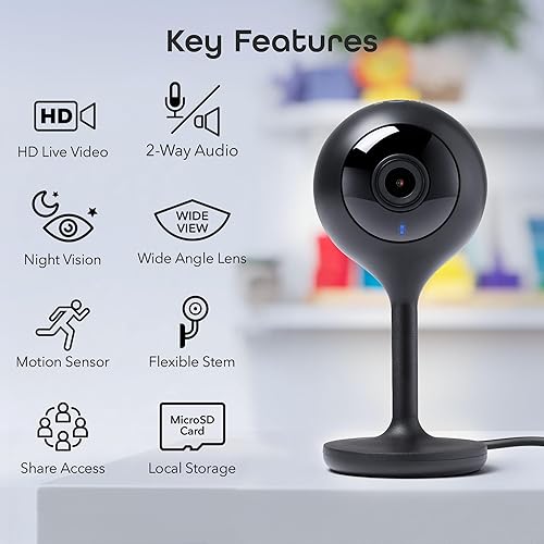 Miniatura 2 de Geeni - 2 cámaras inteligentes de seguridadvigilancia LOOK para interiores 1080p HD con conversación de 2 vías y detección de movimiento funciona