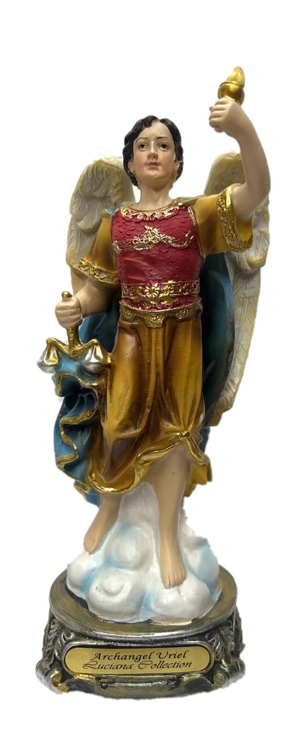 Moviebros Archangel Uriel Holy Figurine Religious Decoration Statue 8" Tall