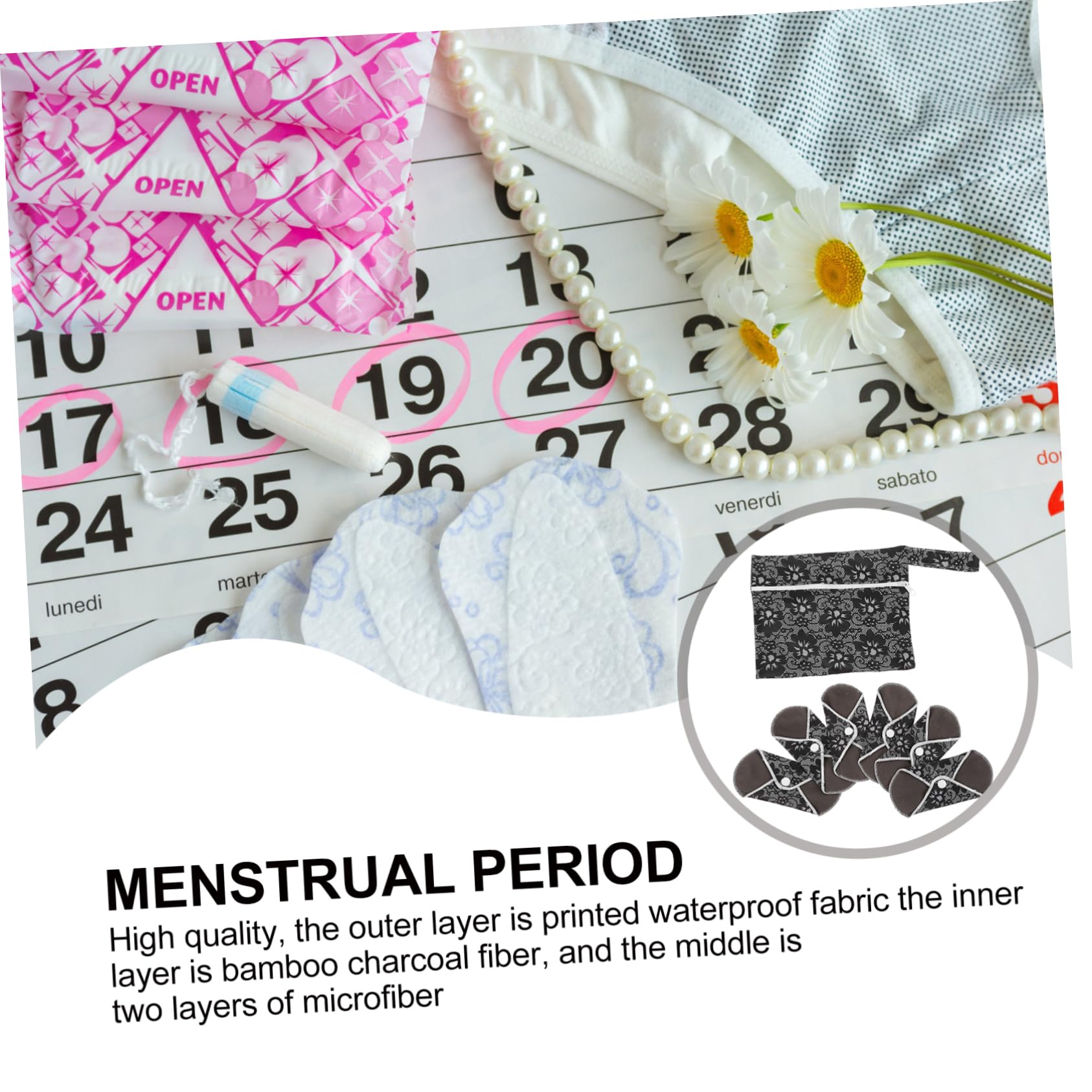 GLEAVI 24pezzi Lavabili Per Donne Menstruazione e Post-parto Assortiti Comfort e Praticità Per Donne Gravidanza e Urinaria