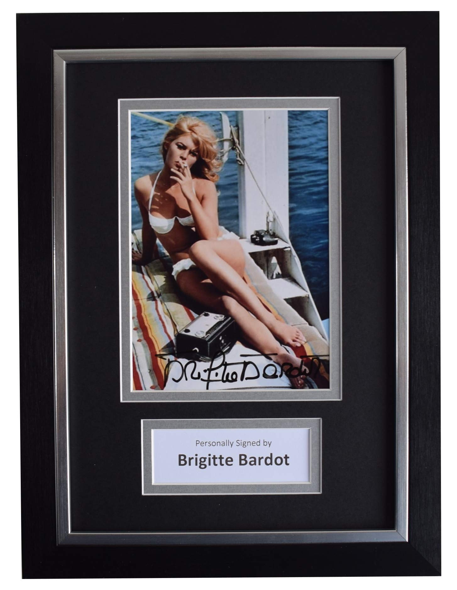 Sportagraphs LTD Brigitte Bardot Signed A4 Framed Autograph Photo Display Actress Film AFTAL COA