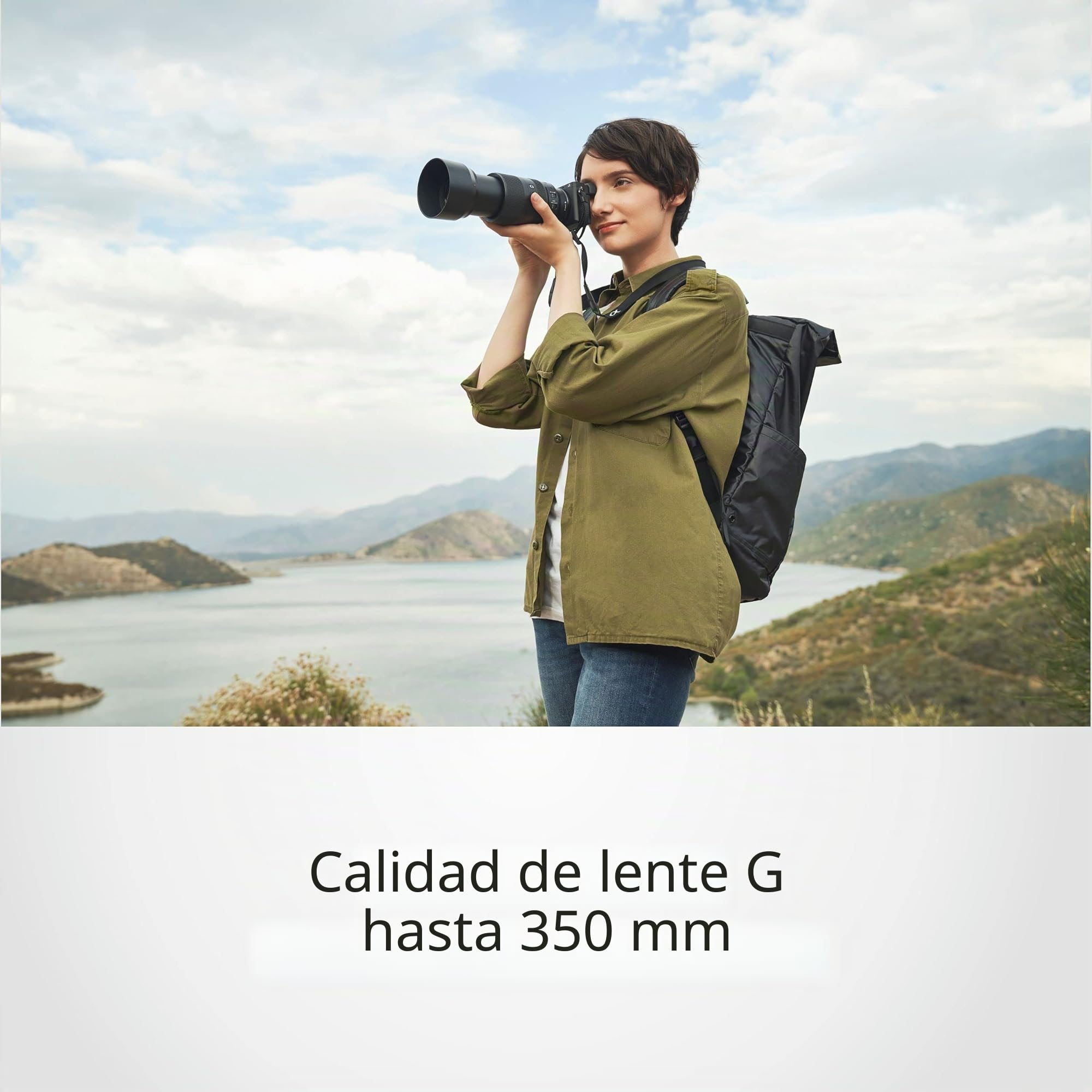 Sony SEL70350G, Objetivo 70-350 mm F4.5-6.3 G Superteleobjetivo zoom APS-C, con OSS, montura E. Ideal para naturaleza, deportes y viajes (compatible con ZV-E10, A6400, A6700)