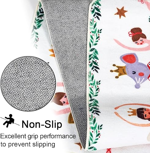 Miniatura 5 de Juego de 2 tapetes de cocina con diseño de cascanueces para decoración navideña, cascanueces para decoración de Navidad, decoración de Navidad para