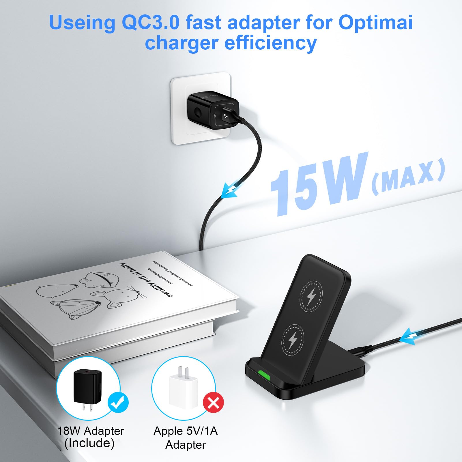 Schnellladeständer für Samsung kabelloses Laden für Galaxy S25 Ultra/S24 Plus/S23FE/S22/S21/S20, kabelloser Handy-Ladeständer für Google Pixel 10 Pro/9a mit Android-Desktop
