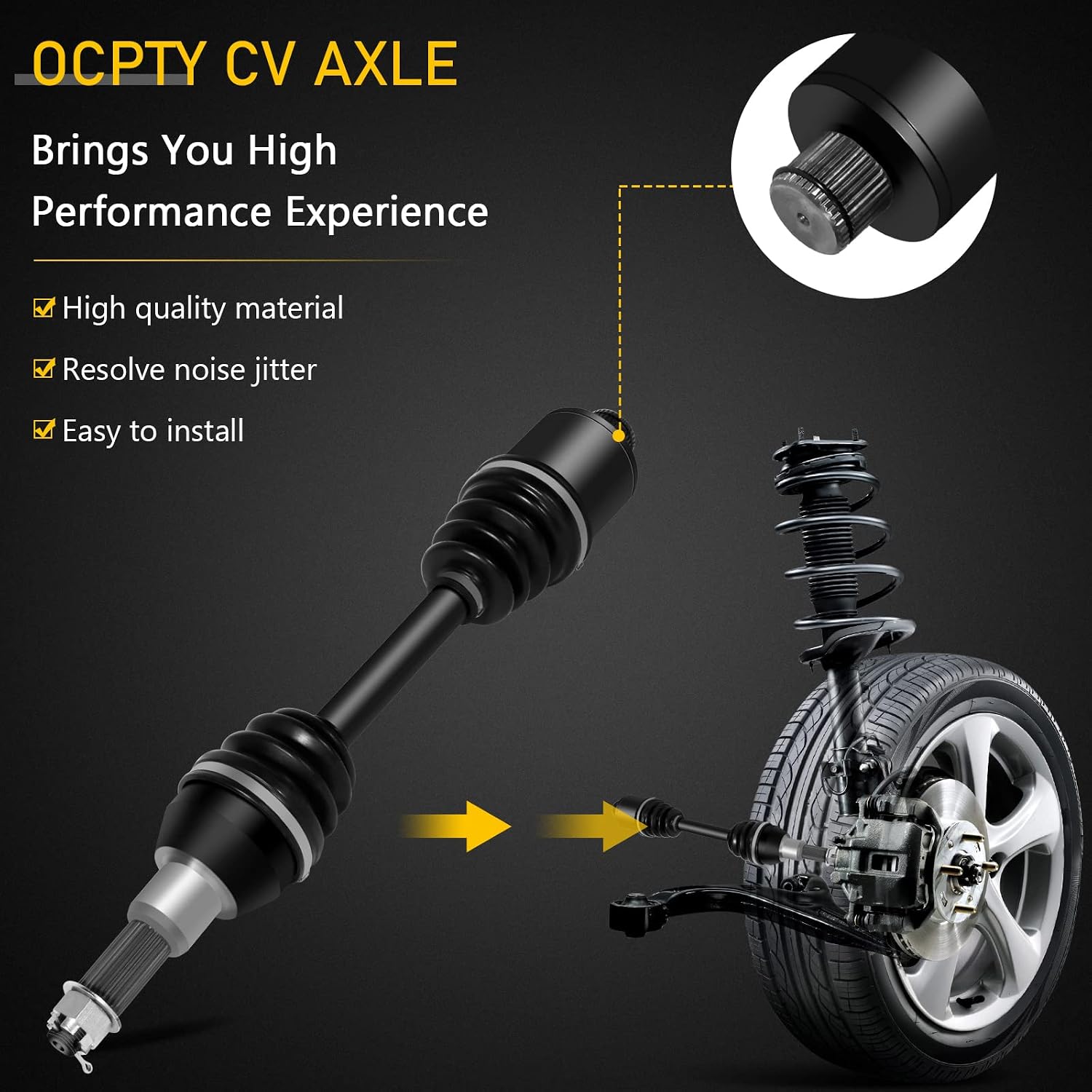OCPTY CV Axle fit Polaris Sportsman 400 2001-2002 Sportsman 500 1999-2002 Rear Left/Right 1 PC