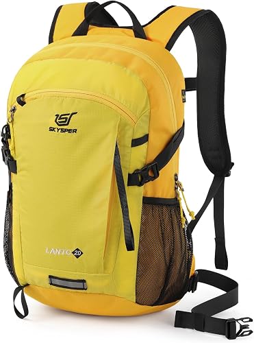 SKYSPER 20L Mochila Pequeña de Senderismo Trekking para Hombres Mujeres | Mochilas de Marcha Ultraligera Macuto de Viaje Casual para Montaña Acampada Camping Actividad al Aire Libre
