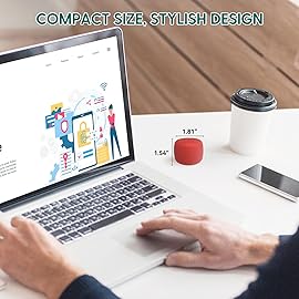 Babelio White Noise Sound Machine for Adults Kids Baby, Mini, 15 Non-looping Sounds, Timer, Memory Function, Easy to Pocket and Travel Red