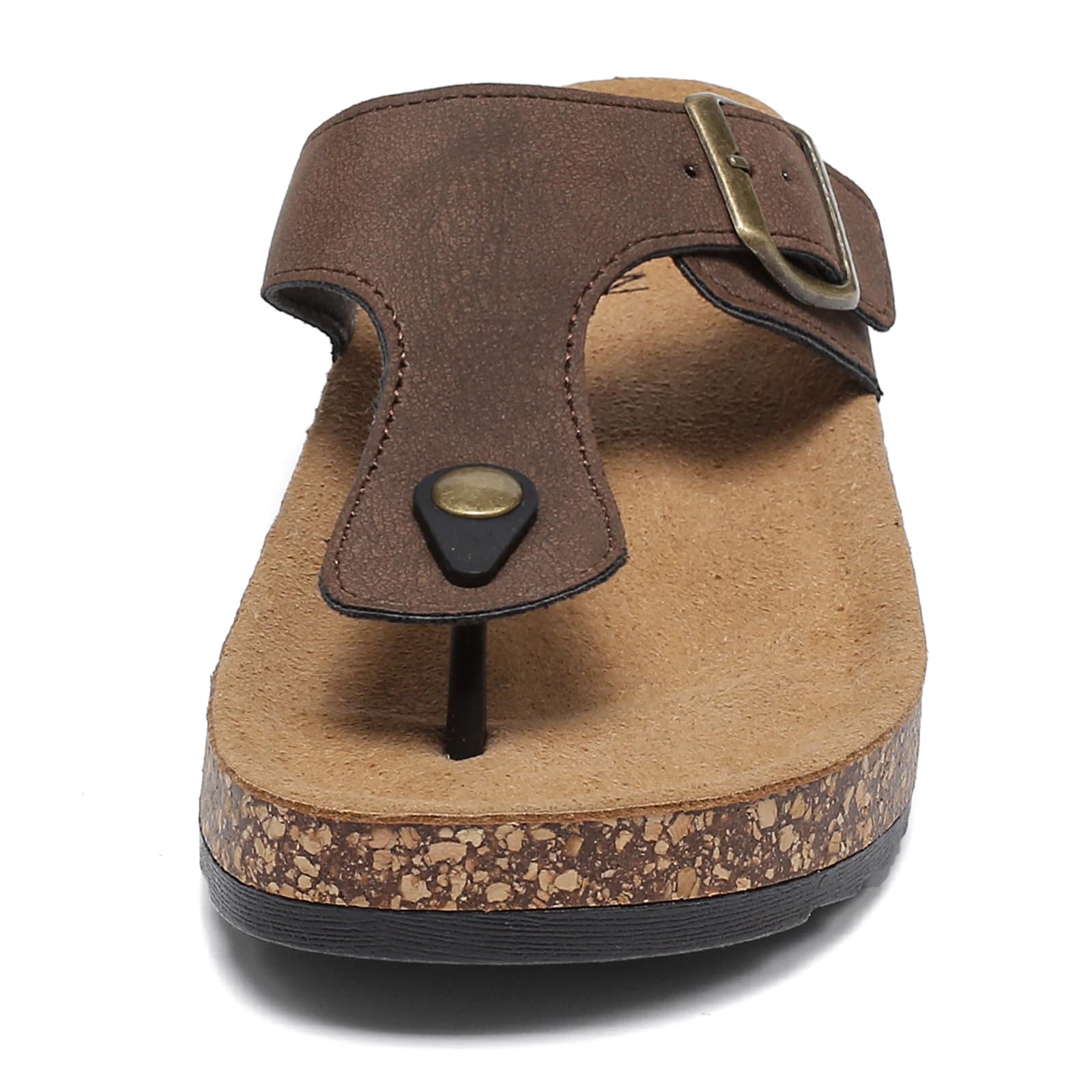 Sandalias Verano para Mujer, Zapatillas Planas Ajustables Ante Mules Corcho Regulable Chanclas Pantuflas para Unisex adulto, 36-46