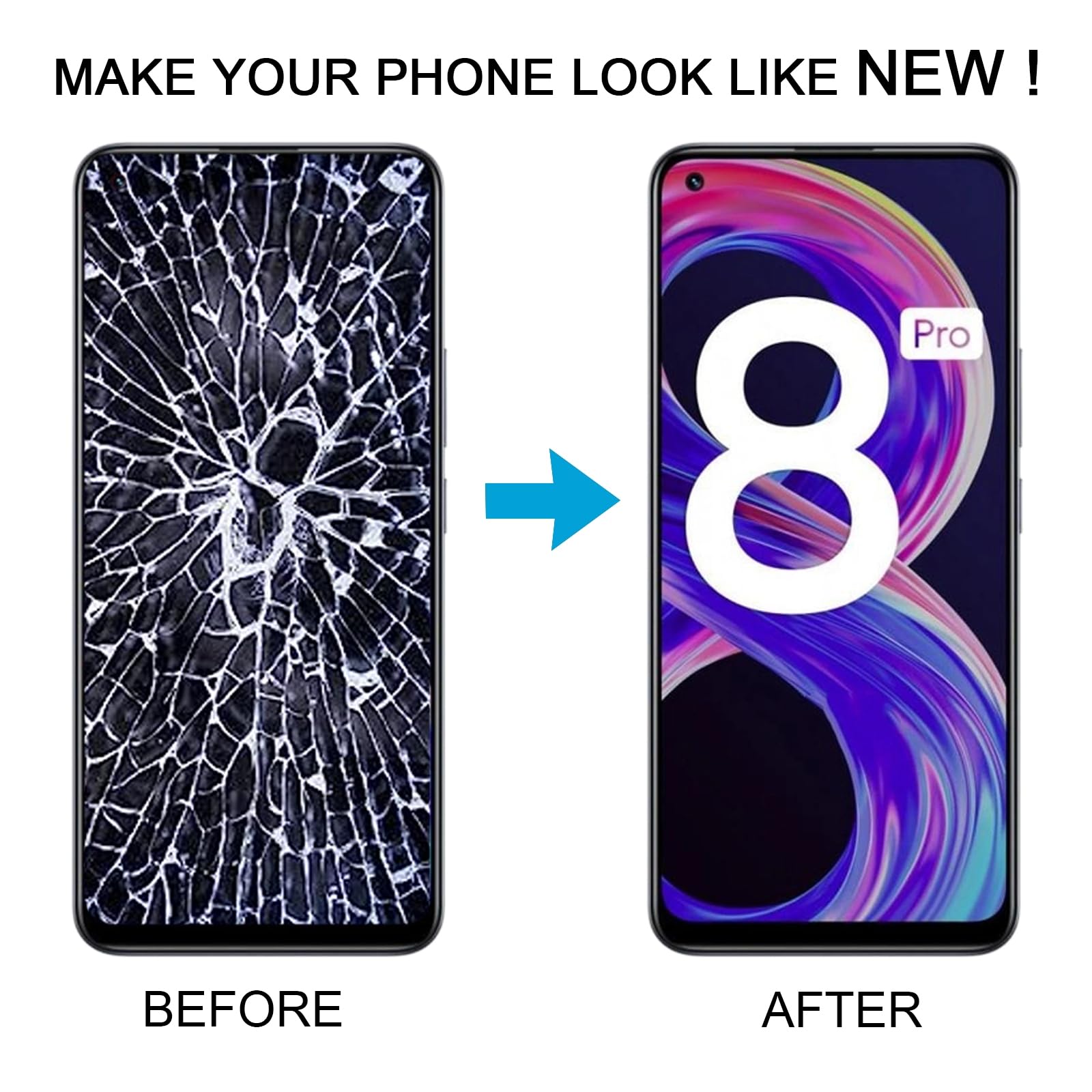 Ekran LCD i digitizer pełny montaż z ramką do OPPO dla Realme 8 Pro