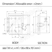 Vista 8 de LeMotech Caja Eléctrica, IP67 Impermeable con Bisagras Cubierta Transparente Pestillo de Acero Inoxidable Caja de Conexiones, Carcasa Eléctrica