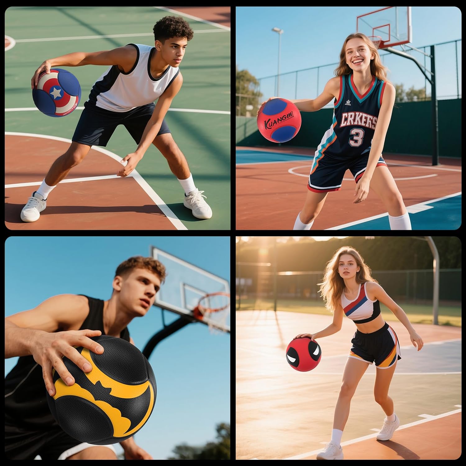 Kuangmi Supernova Edition Basketball, Men's Official Size 7(29.5"), Streetball for Indoor and Outdoor