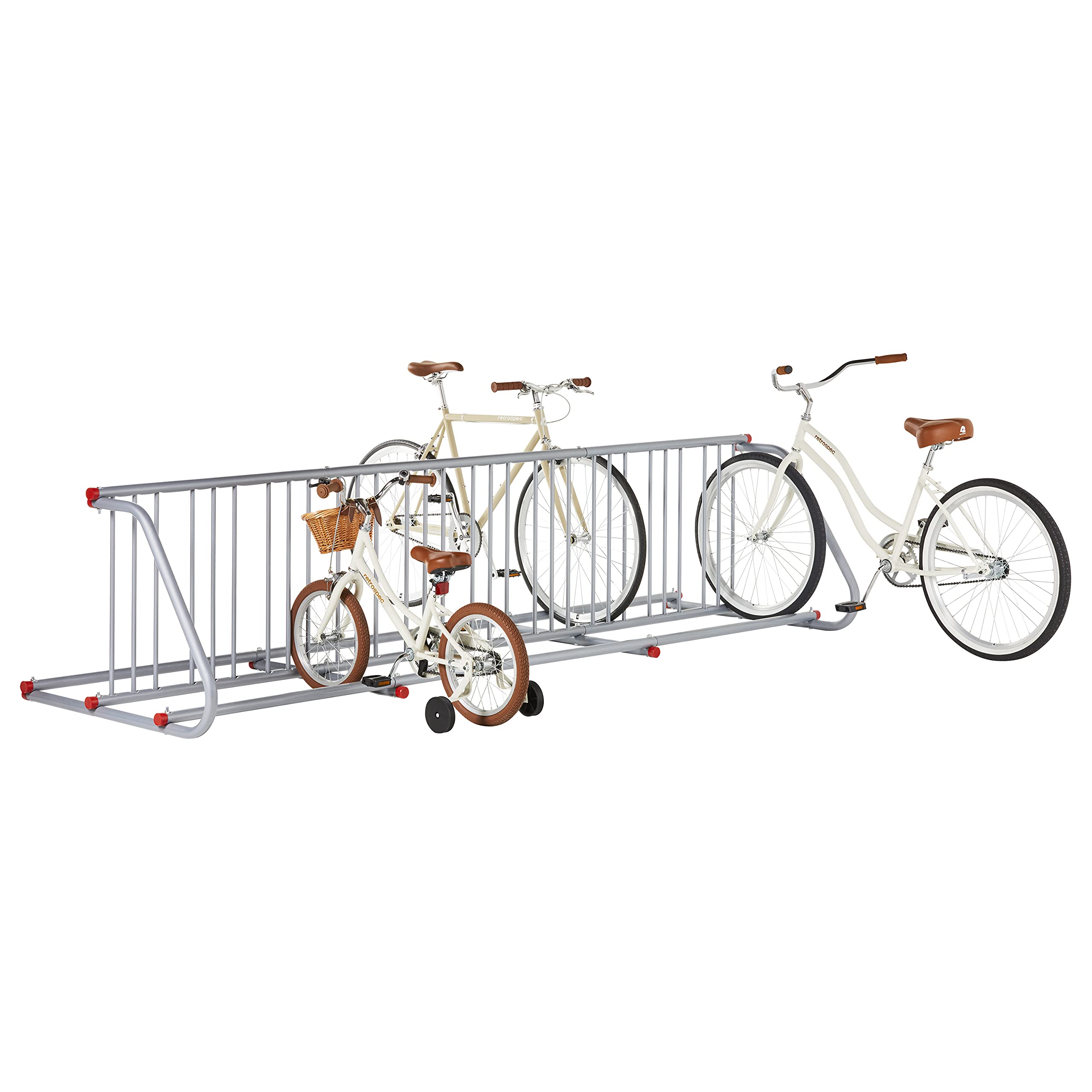 Retrospec Commercial Grid Bike Rack - Single & Double Sided - Bicycle Storage Stand for Garages, Stores, Schools & Universities Power Coated Steel | for Garages, for Stores, for Schools, for Universities