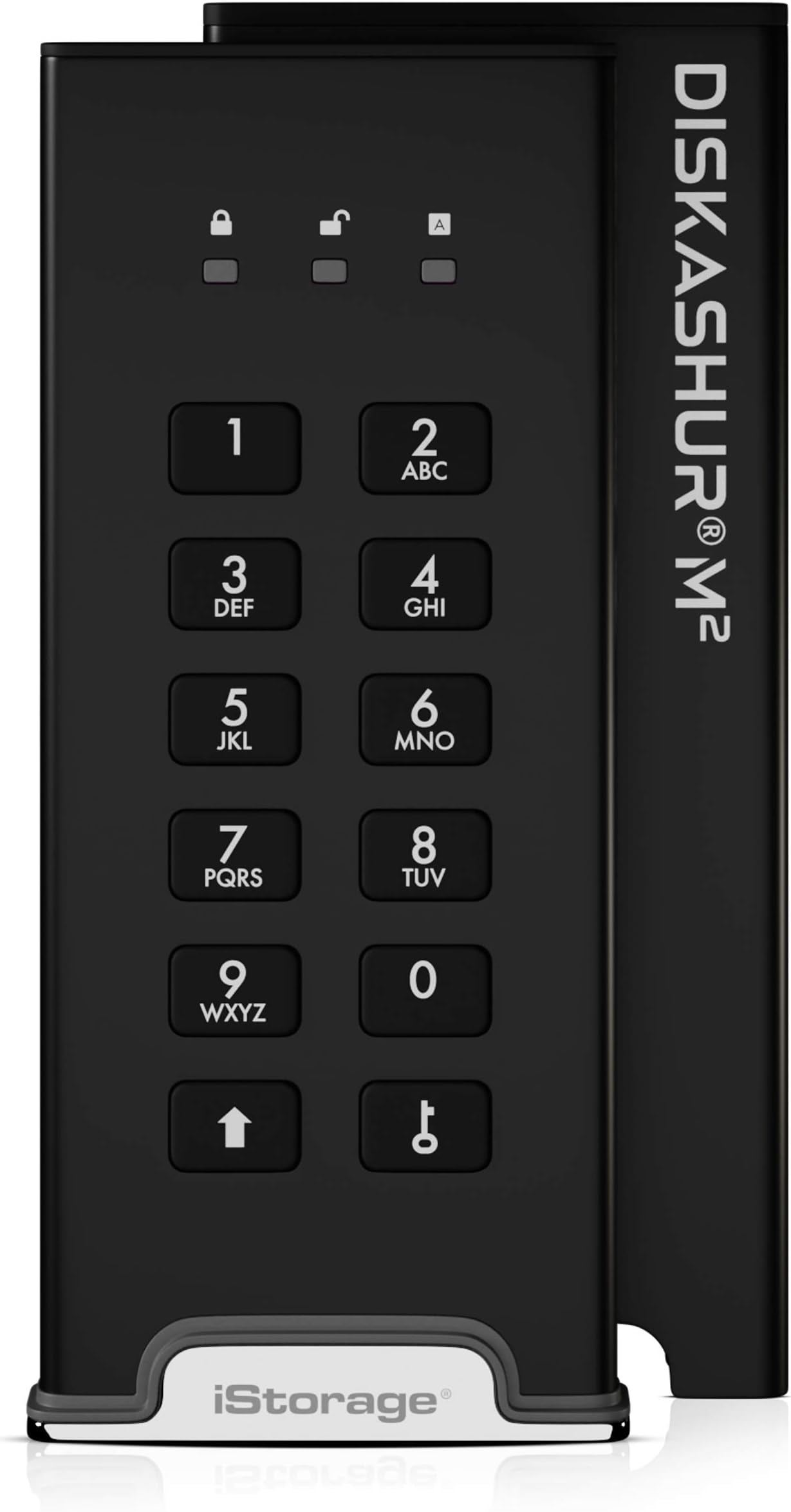 iStorage diskAshur M2 240GB - PIN authenticated, Hardware encrypted USB 3.2 Portable SSD - Ultra-Fast - FIPS Compliant - Rugged & Portable