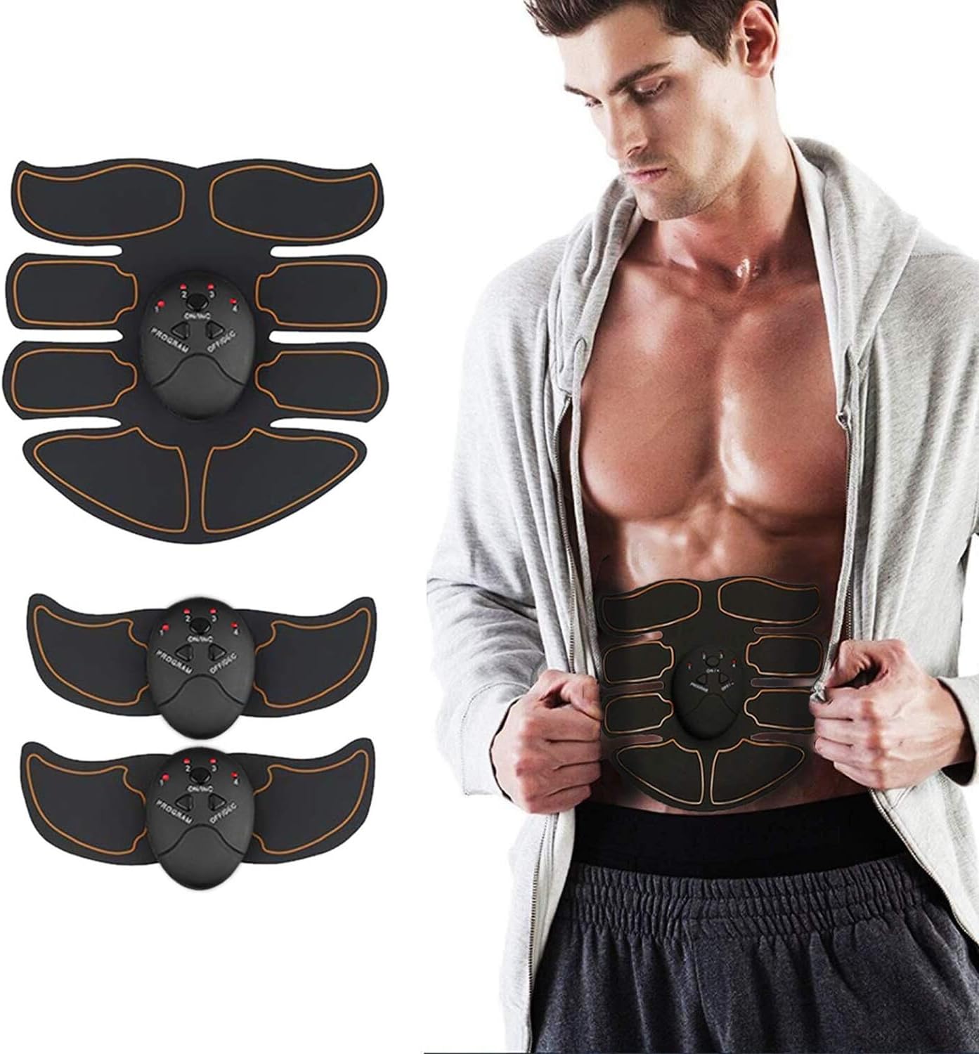 Fitness Belt Abs Stimulator Muscle Training Fitness Workout Equipment Ab Core Toner Belt for Abdominal/Arm/Leg for Home Use