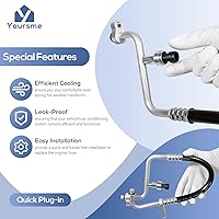 Vista 6 de 15-34440 Compresor de aire acondicionado y manguera de condensador de reemplazo para Buick Enclave 2008-2012 Chevy Traverse 2009-2012 GMC Acadia