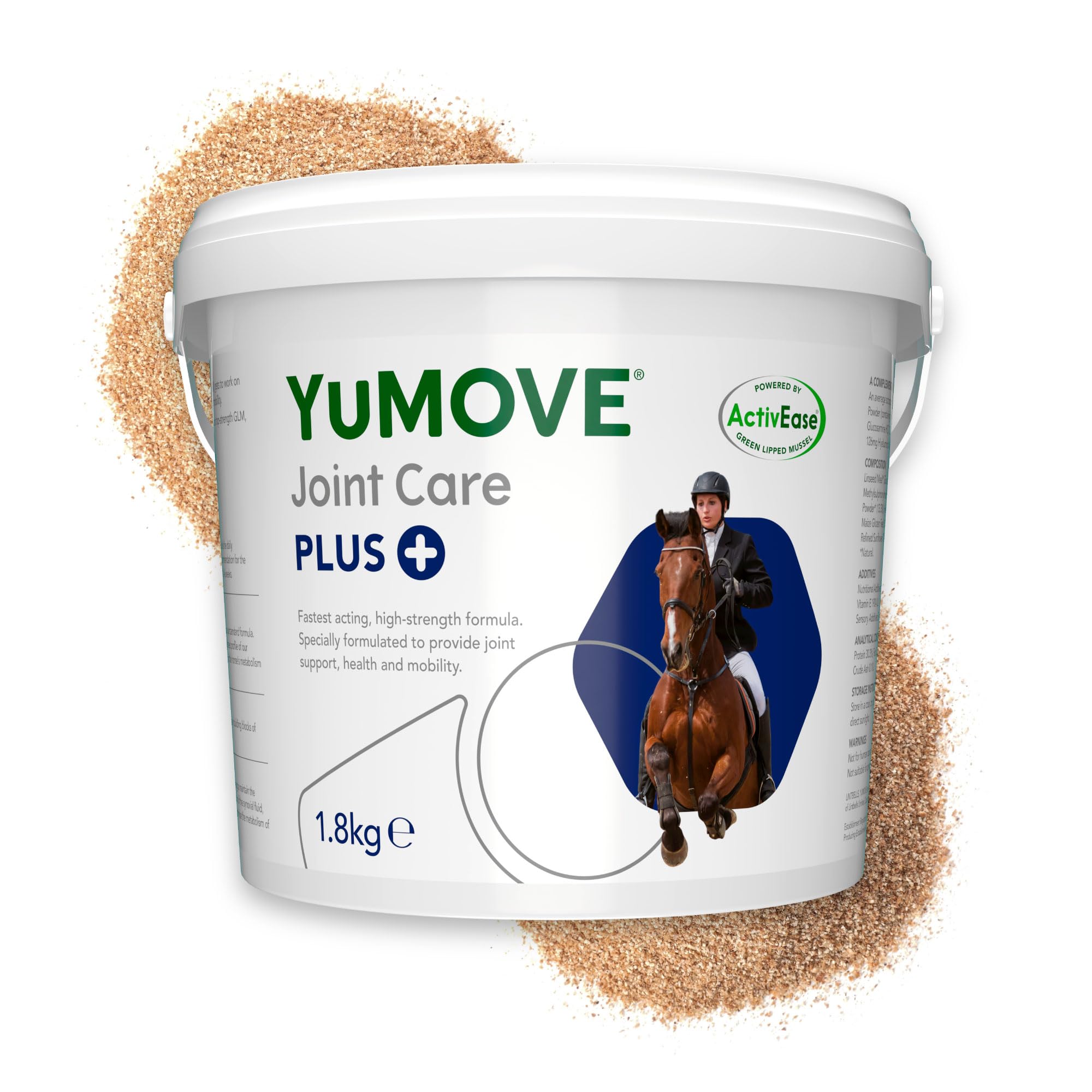 PLUS Horse Joint Aid Supplement, Double Strength with Glucosamine, Chondroitin & Green Lipped Mussel for Horses and Ponies of All Ages & Breeds, 1.8kg Tub