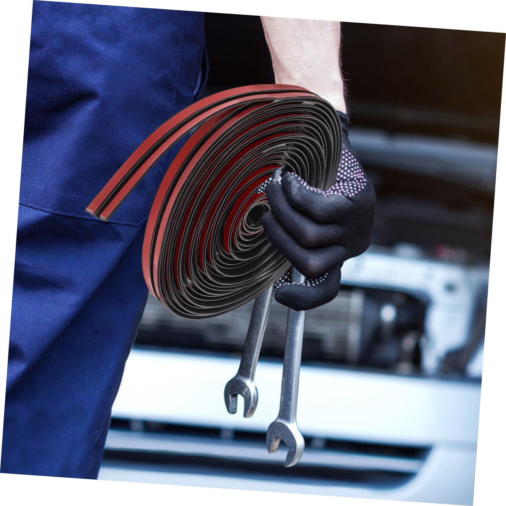 Zerodeko Guarnizione per Finestre Auto a Forma di Gomma Resistente All'invecchiamento Sigillatura ad Alta Efficacia per Parabrezza Anteriore e Fessure Esterni