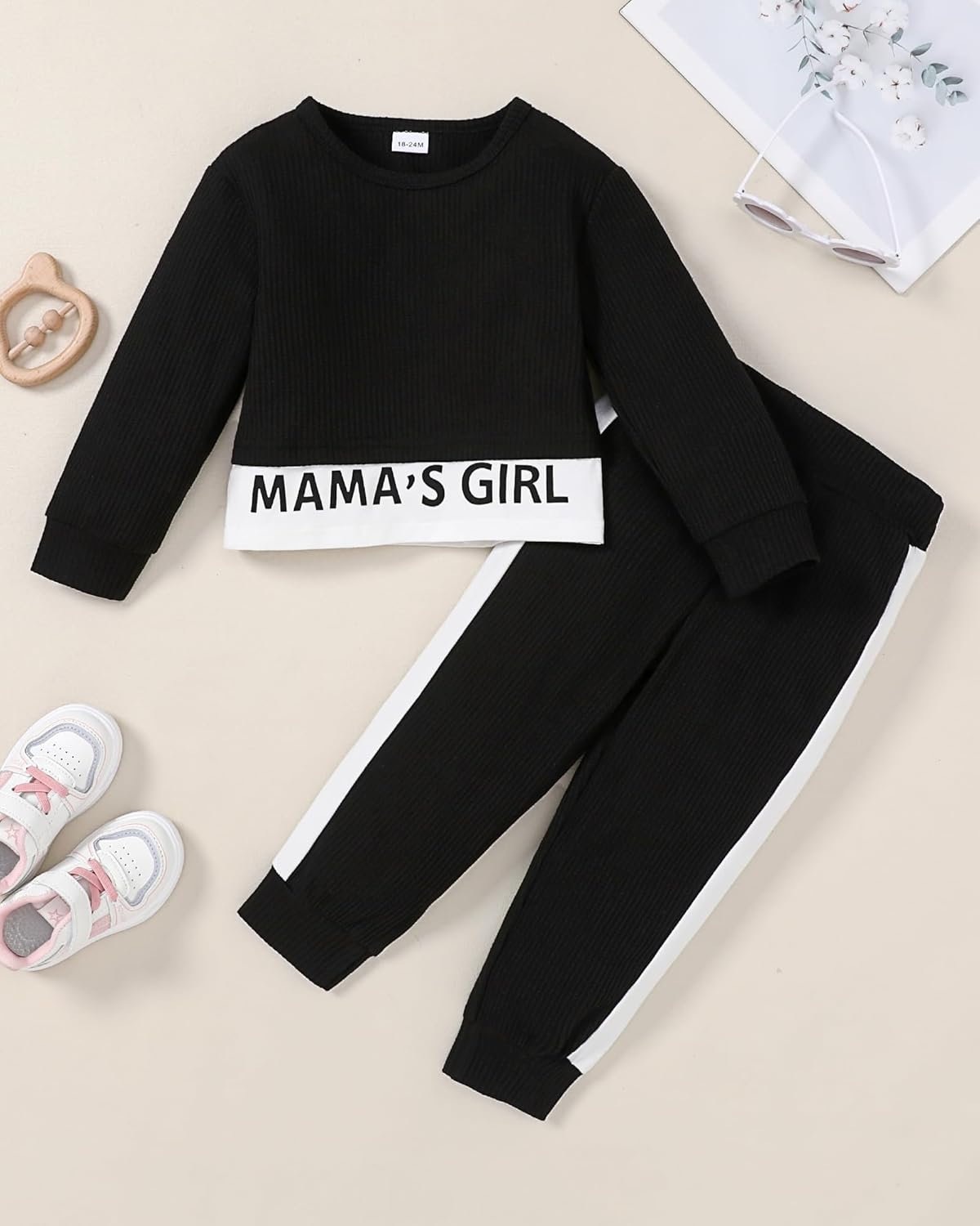 ZOEREA Toddler Baby Girls Clothes Outfits Long Sleeve Pullover Sweatshirt Tops + Pants Set Fall Winter Sweatsuits 1-6T - Image 5