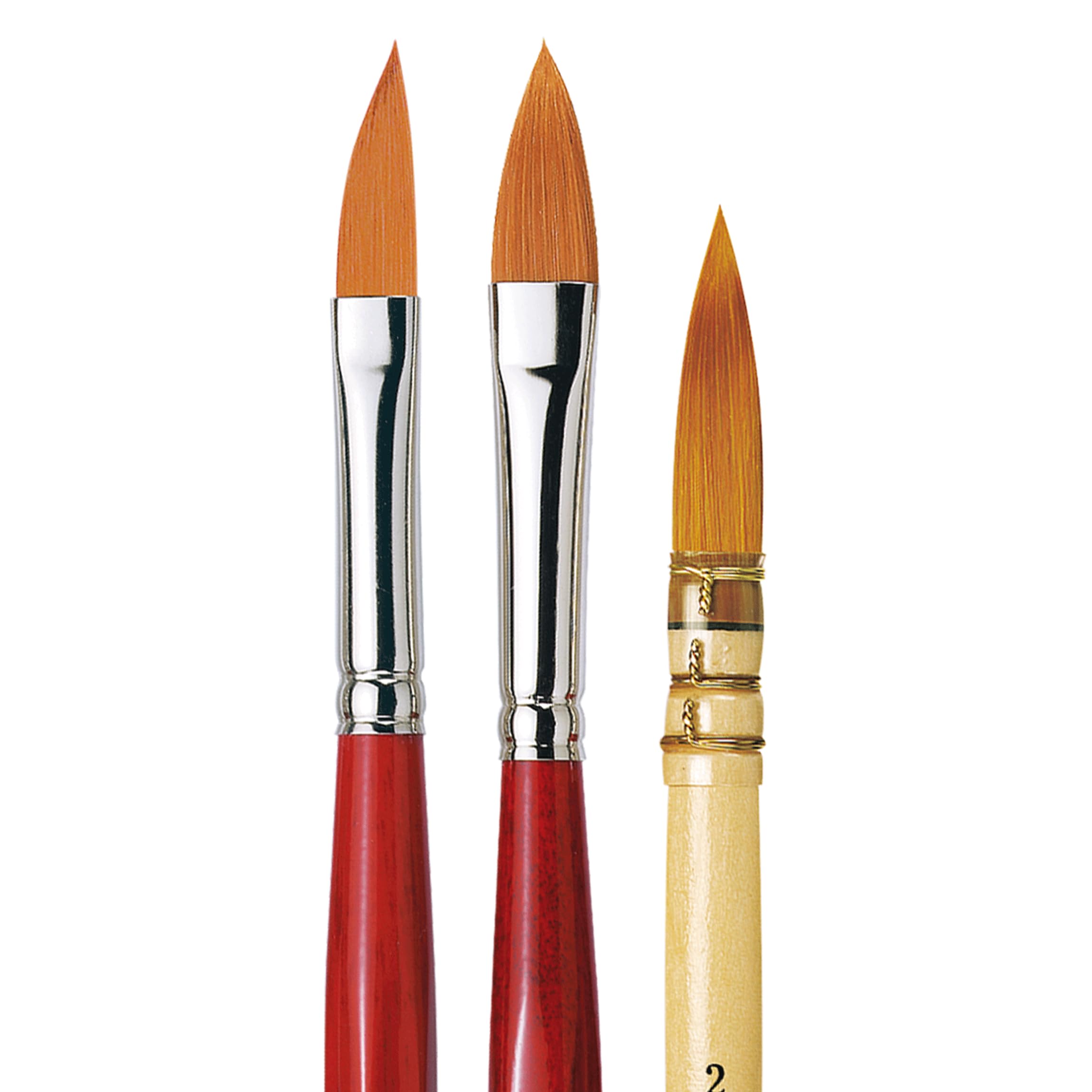 da Vinci Brushes Set di pennelli per acquerello, nero, misura 2, misura 10, ovale misura 12