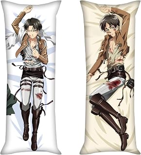 Attack On Ti-tan Anime Cushion Cover Long Body Hugging Pillow Cover, Soft Anime Manga Pillow Cover with Invisible Zip Design, Pillow Cases for Garden Cushions Car Decoration-Multicolor 5||35x100cm
