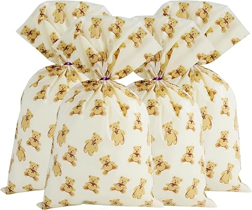 LEOSINDA Bolsas de celofán, 100 bolsas de celofán de 7 x 12 pulgadas, bolsas de celofán para envolver regalos, embalaje de dulces, postres,