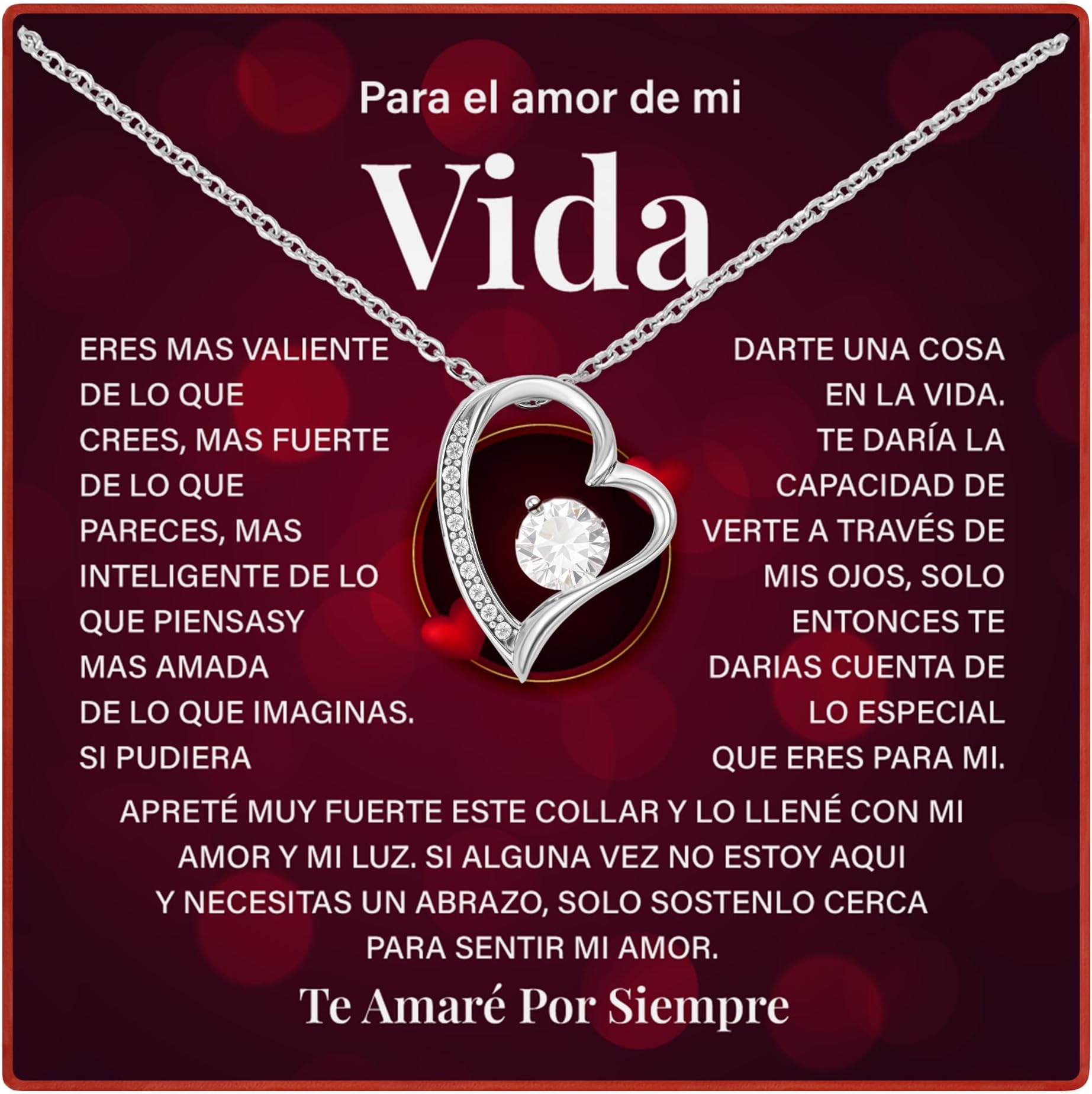 Collar Para El Amor De Mi Vida, Regalo Para Mi Esposa O Novia, To My Soulmate Necklace For Women, Símbolo De Amor Eterno