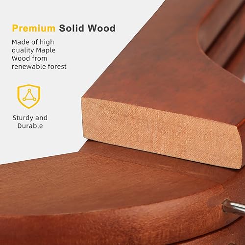 Miniatura 25 de TOPIA HANGER Perchas de Madera para Abrigos Paquete de 30, Perchas de Madera Vintage para Trajes con Barra Antideslizante para Pantalones, Gancho