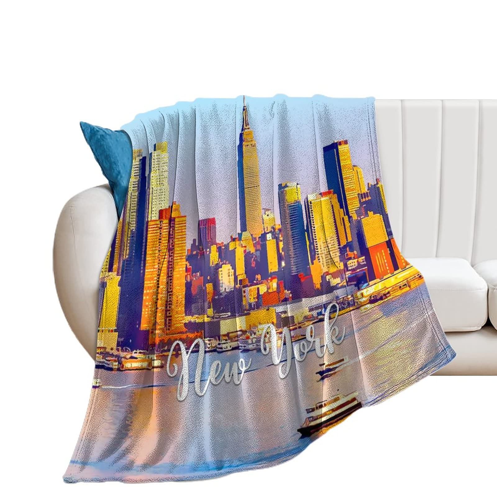 Plaid climatisation flanelle douce contre le froid couverture ville pour canapé
