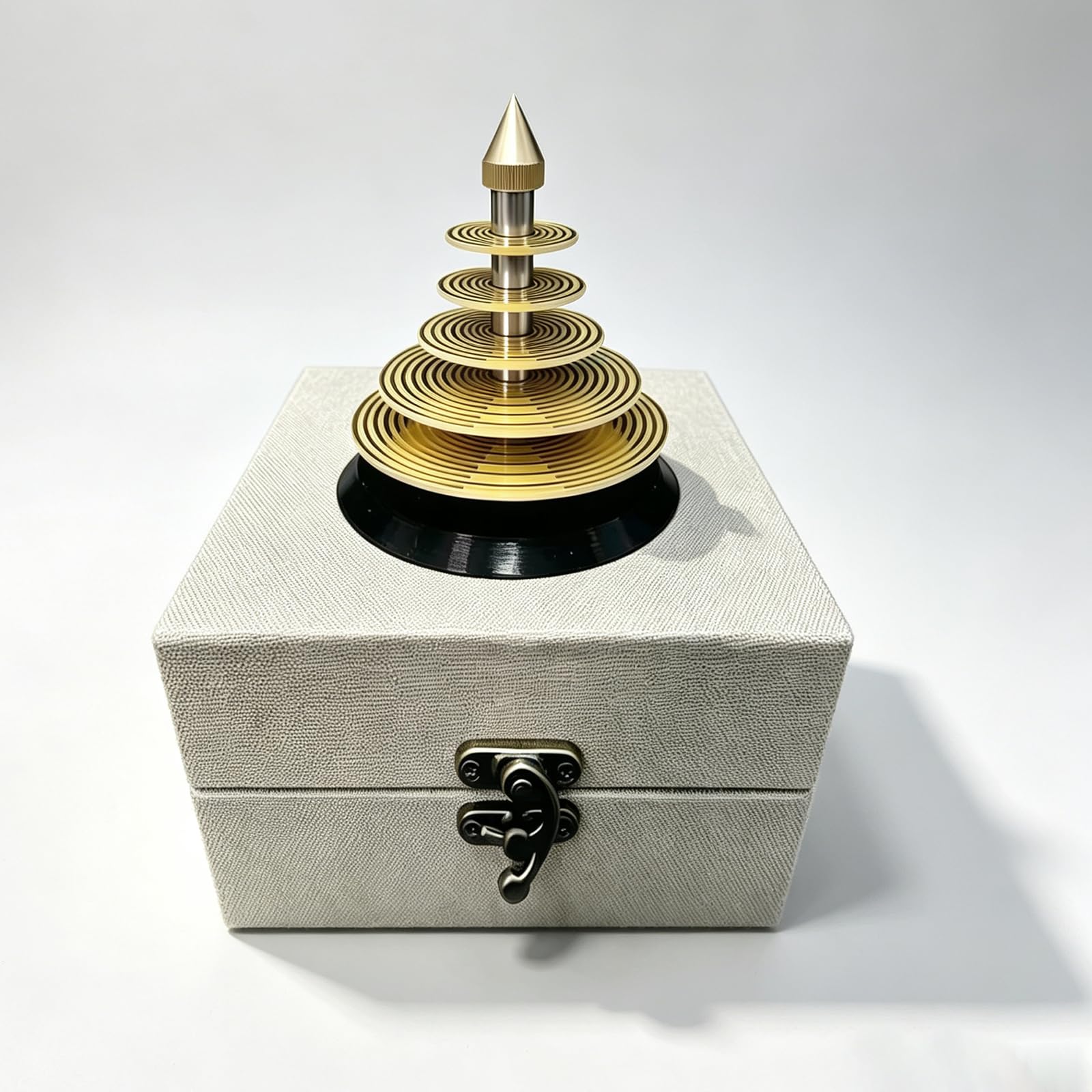 Oscilador de Múltiples Ondas MWO Disk con estructura de base PLA para meditación