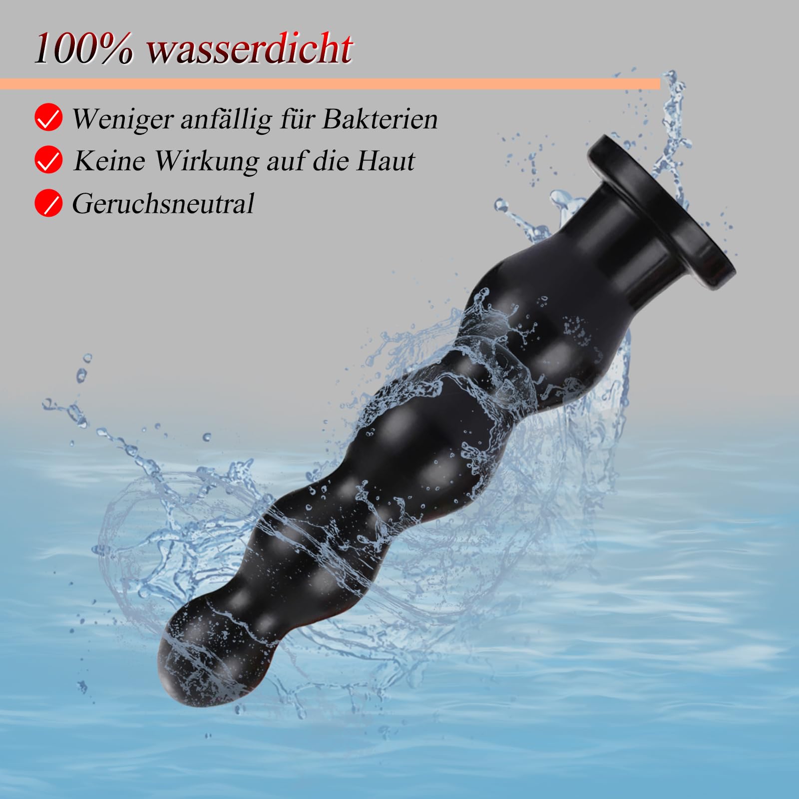 BDSMLOVE Palline anali con 4 Palline, Plug Anale Donne Uomo Coppia Dilatatori Anali SexToy, Plug Anali Sexytoysys Dildo, Butt Plug per uomini donne coppie principianti professionali (Nero)