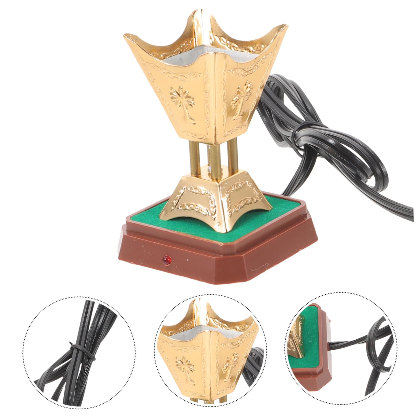 Didiseaon 5 Pezzi bruciatore di incenso aromatico sanifica aria profumatore auto bruciatore di incenso elettrico di da tavolo arredamento incensiere porta incensiere
