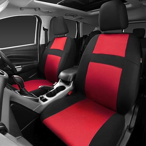 Miniatura 38 de CAR PASS - Juego completo de fundas de asiento de auto color rosa, respiración de aire en verano, de malla de 5mm de esponja compuesta