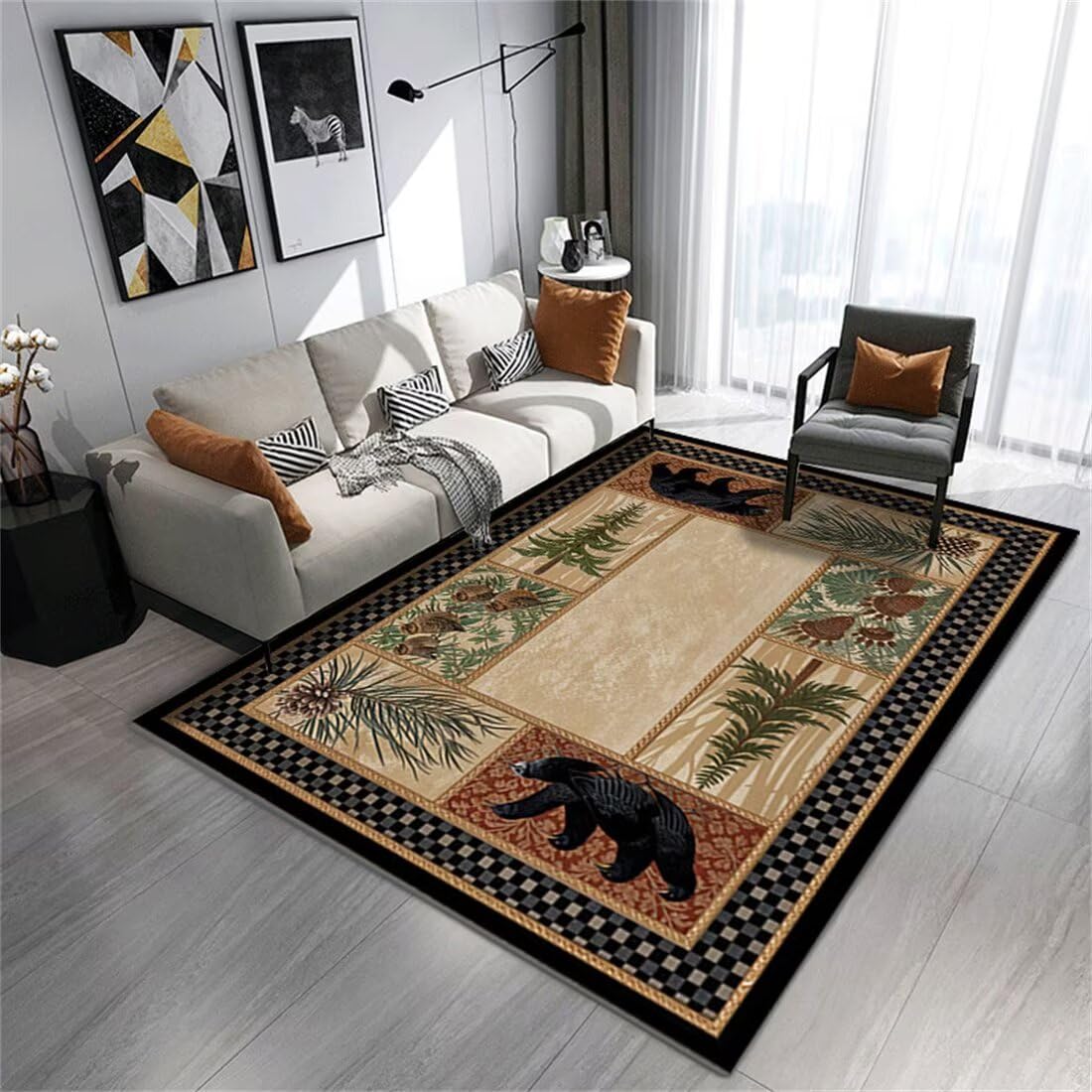 Tapis enfant fille antidérapant résistant aux taches et lavable