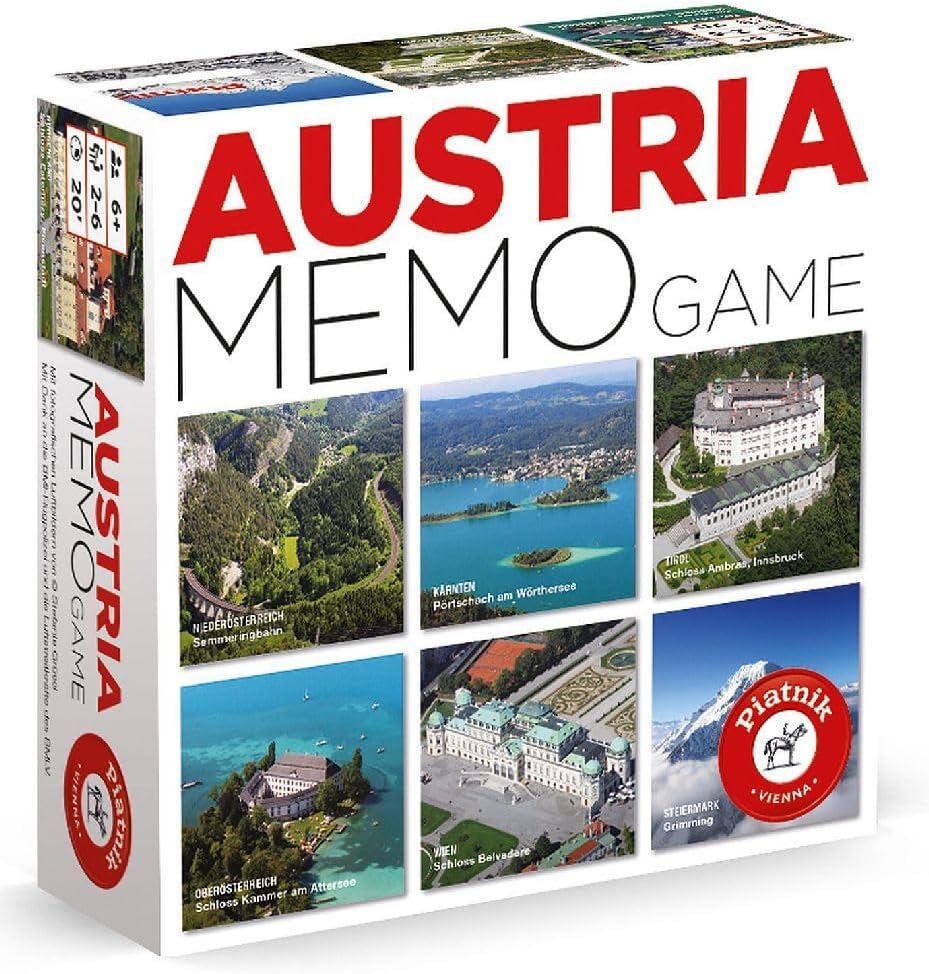 Piatnik 6677 Austria Memo Game with Beautiful Views and Brain Jogging