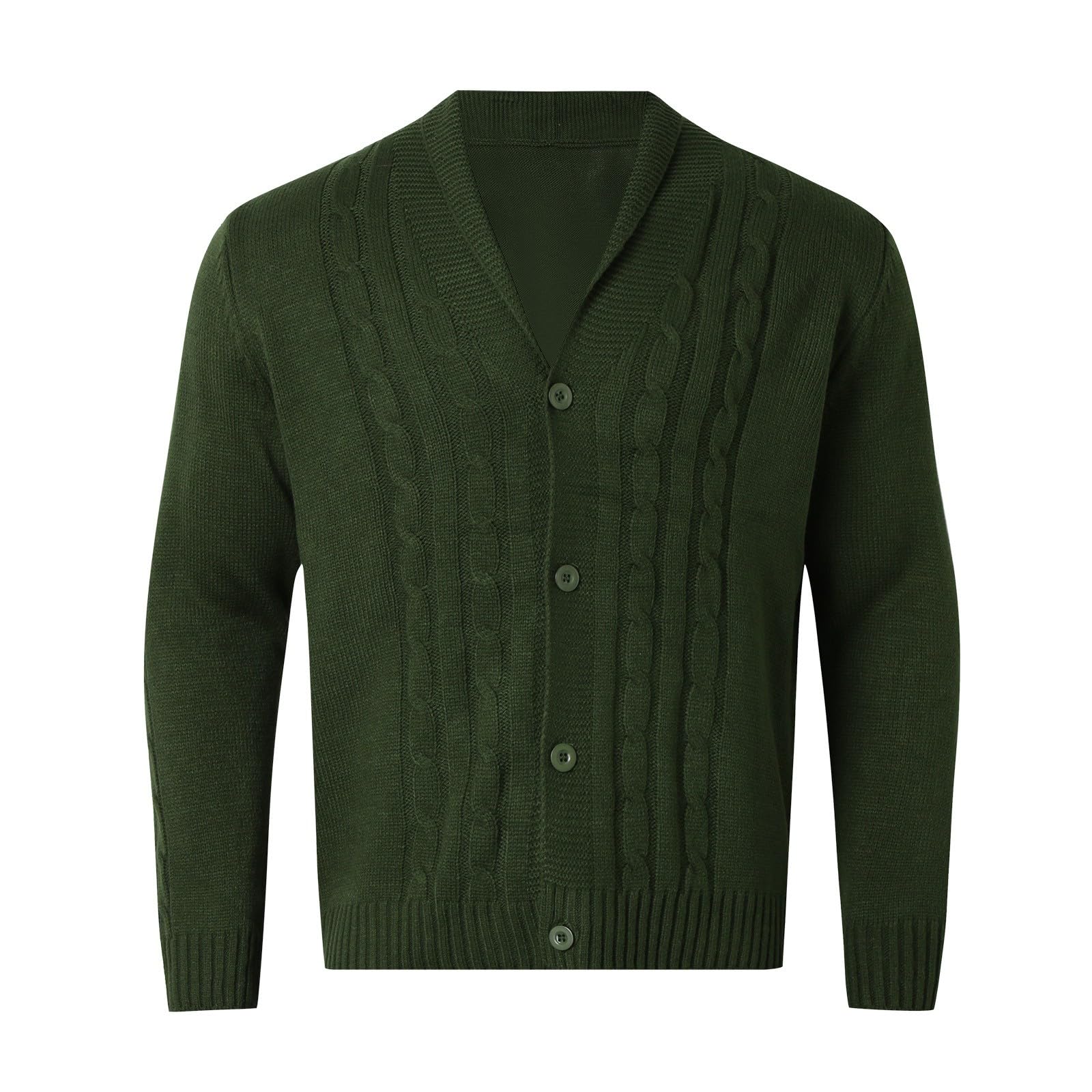 Genérico Cardigan Hombre Lana, Jersey Hombre Invierno con Cuello En V Manga Larga Suéter De Punto con Botones Elegante Ajustado Cárdigan Ligero con Bolsillos Suéter Otoño Invierno