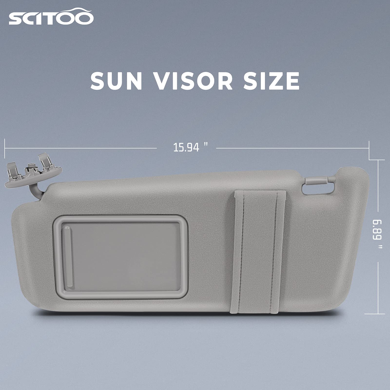 LH Sde Sun Vsor Gray W/O Sunroof For Toyota Camry 2.5L 3.5L 2012-2017 - Foto 3