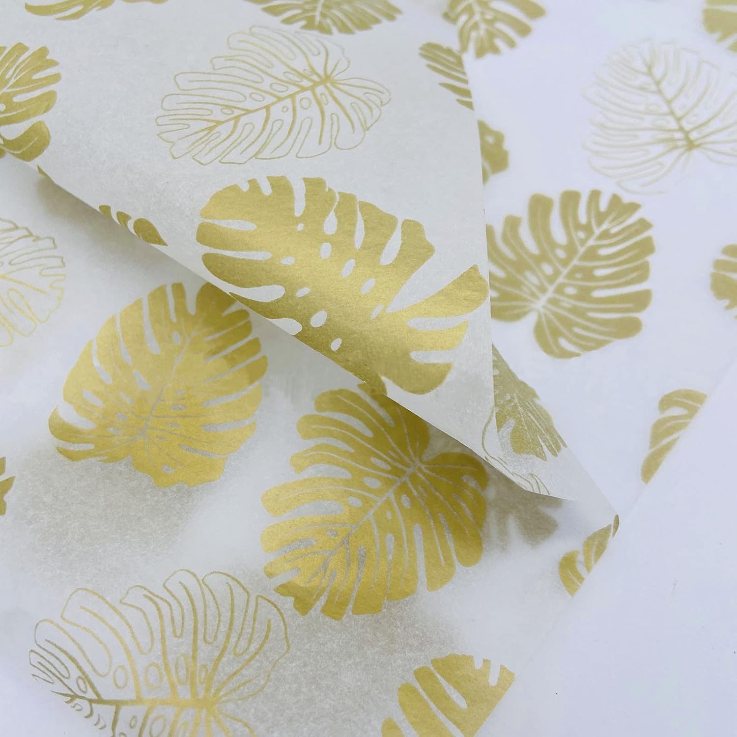 包装用ティッシュペーパー 105枚 メタリックラッピング クラフトペーパー バルク DIY アートワーク 花の装飾 12 x 20イ