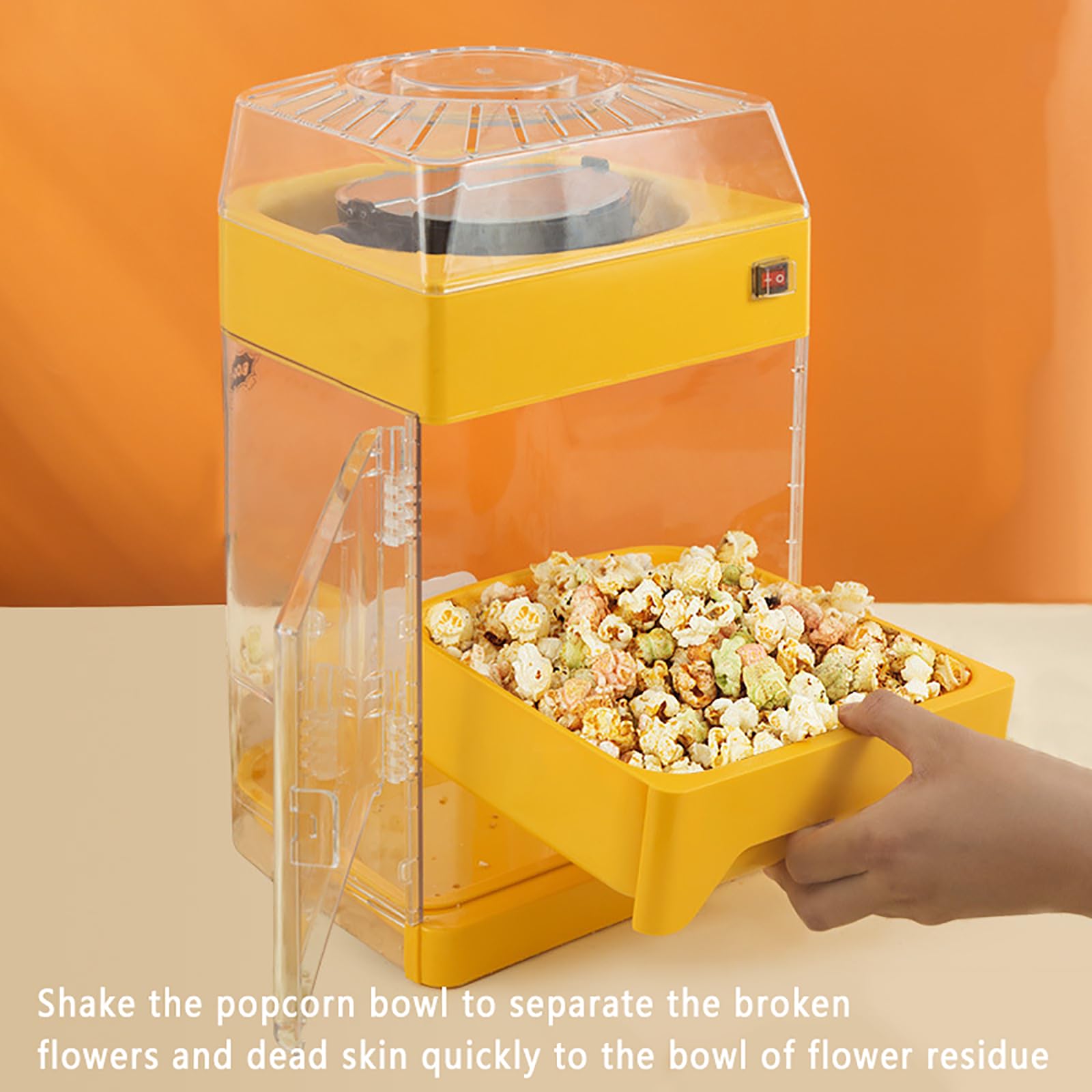 Máquina De Palomitas De Maíz, Máquina Comercial De Palomitas De Maíz Con 3 Cucharas, Operación Con Un Botón Y Acabado Rápido, Hervidor Y Puerta Extraíbles Y Fácil De Limpiar, Para Fiestas, Hogar