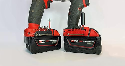 Miniatura 3 de StealthMounts Soporte magnético para puntas Milwaukee M18 (paquete de 2) - Rojo  Fabricado en Reino Unido