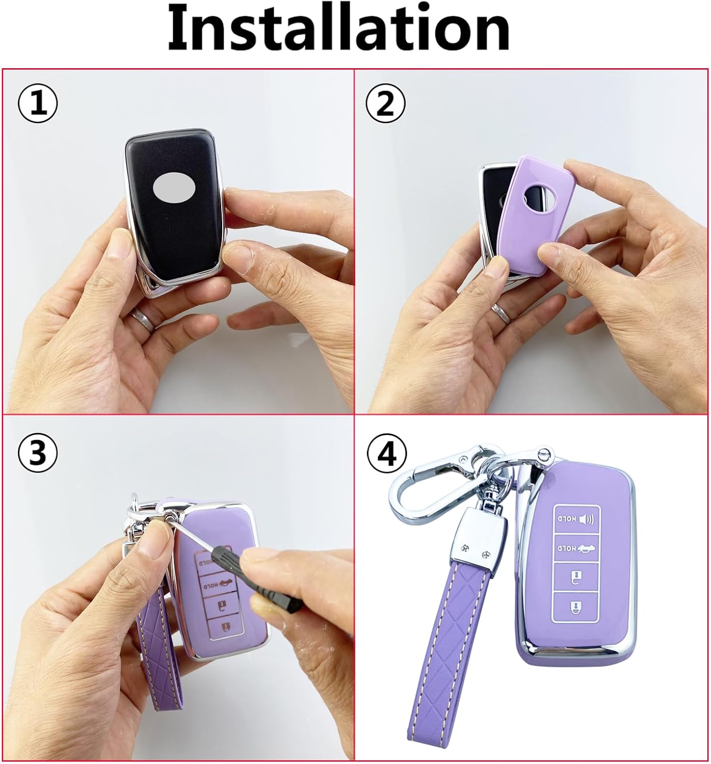 Key Fob Cover Case Compatible with Lexus ES350 NX300h RC RX is 300 350 200t GS450H LX570 Accessories Shell (Blue) - Image 7