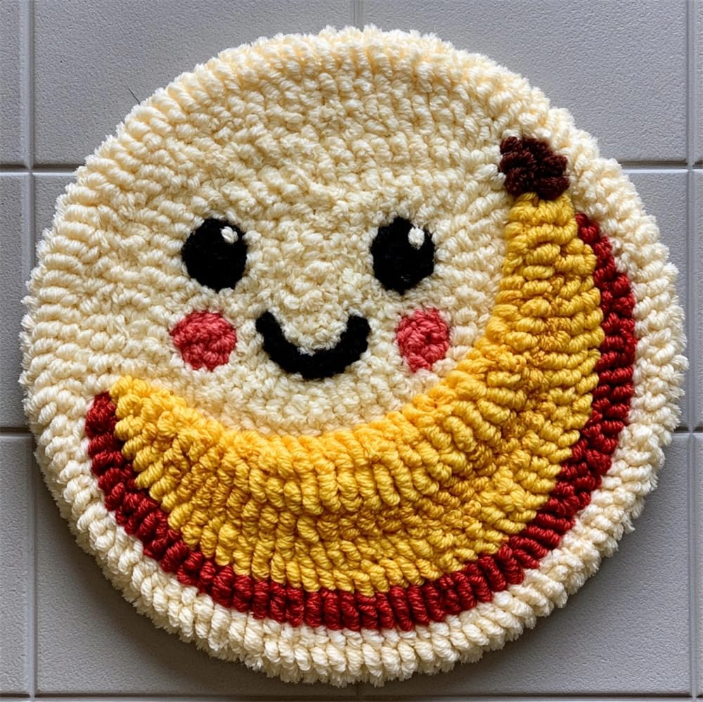 kitphoenix Rug Craft Kit Smiling Banana