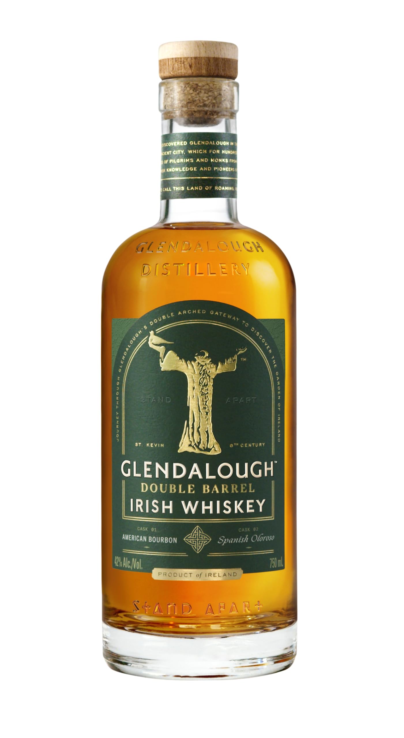 Glendalough: Double Barrel | Single Grain Irish Whiskey, 70cl, 42% ABV