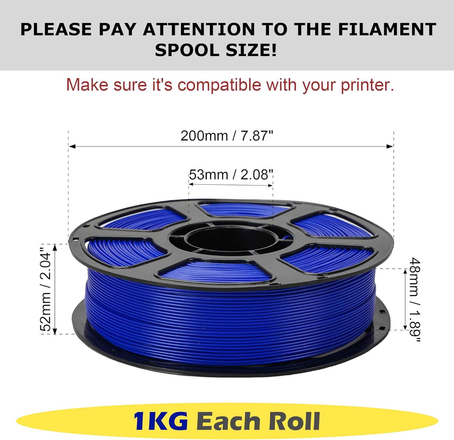 PLA+ Filament 1.75mm Bundle 6KG, 3D Printer PLA Plus Filament Set, Dimensional Accuracy +/- 0.02mm, Individually Vacuum Packed, 3D Printing Filament Pack, 6 Spools 1KG Each