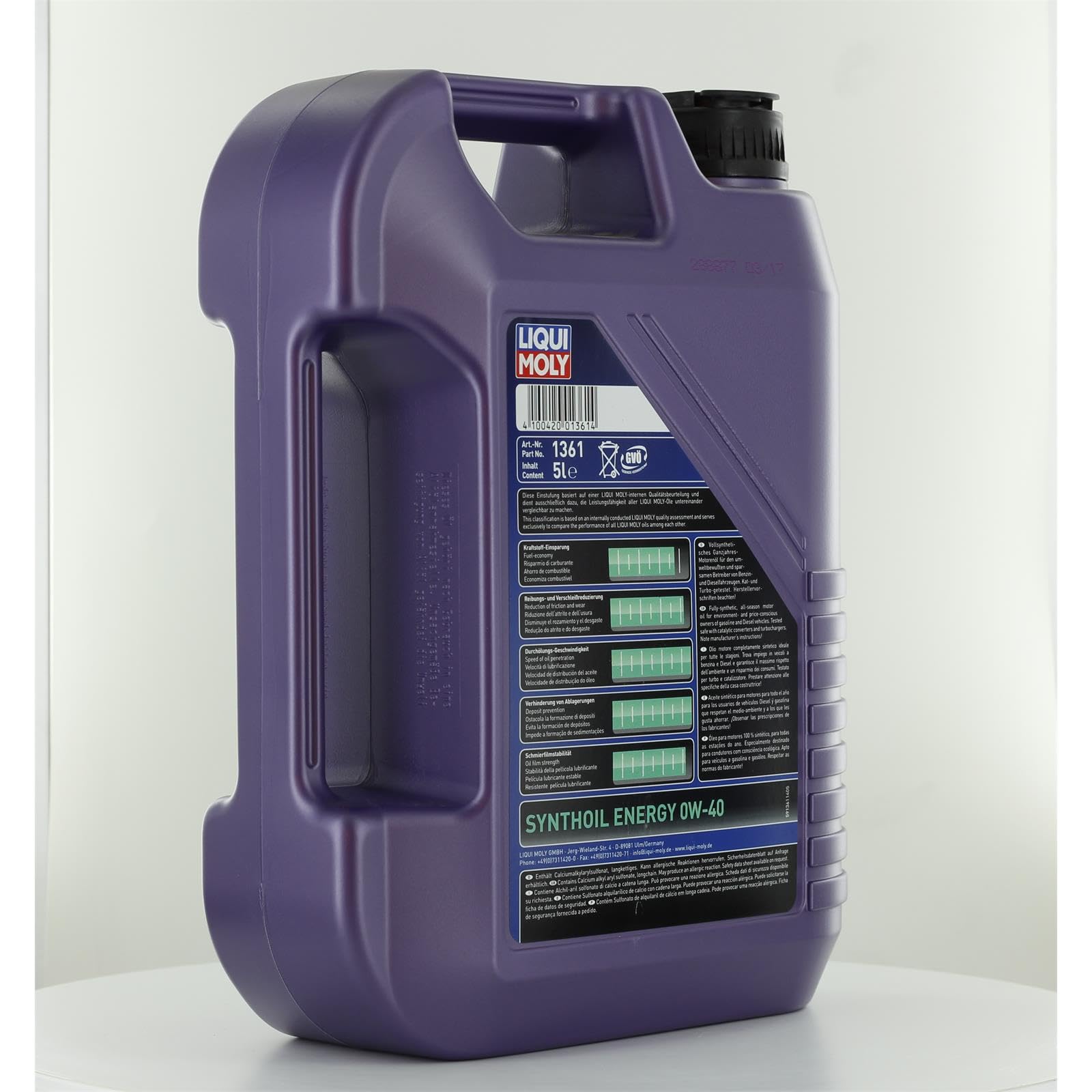 Liqui Moly Synthoil Energy 0W-40 | 5 L | vollsynthetisches Motoröl | Art.-Nr.: 1361