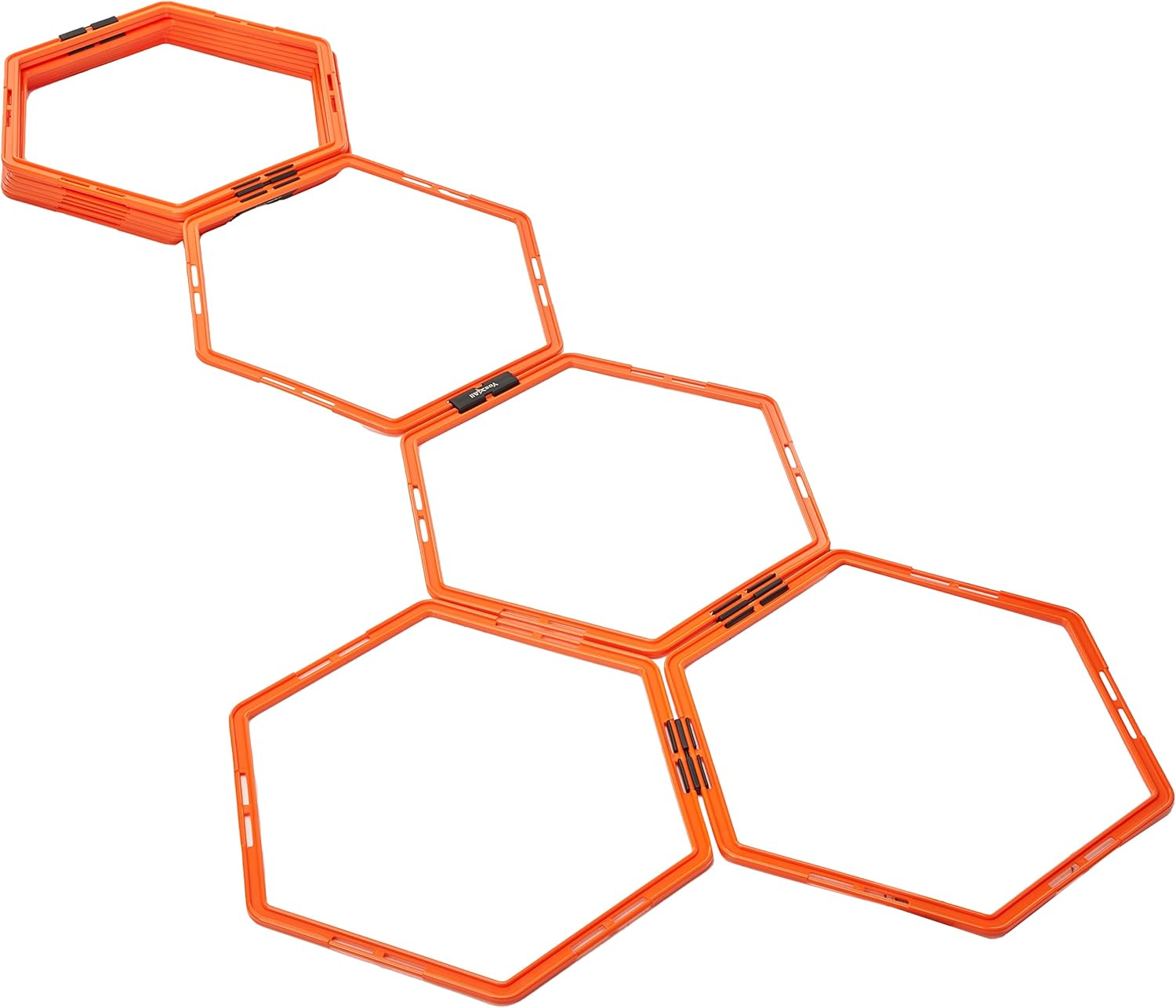 Yes4All Hex Agility Rings/Speed Rings with Carrying Bag Hexagon Rings, Agility Hurdles for