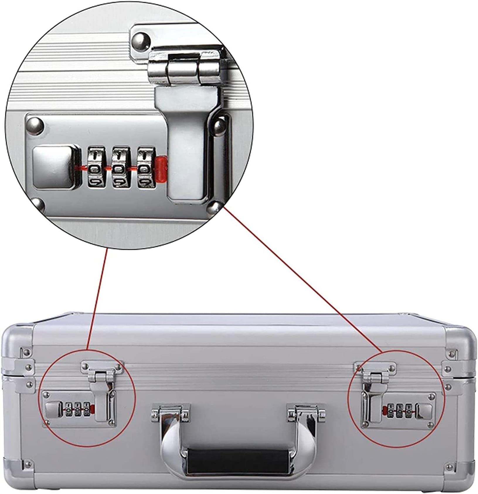 Caja Fuerte para el hogar, Caja Fuerte Digital con Cerradura, Caja Fuerte portátil para Viajes en casa, Protege Dinero, Joyas, pasaportes para el hogar, Negocios, Viajes, Gris, Grande (Negro M)