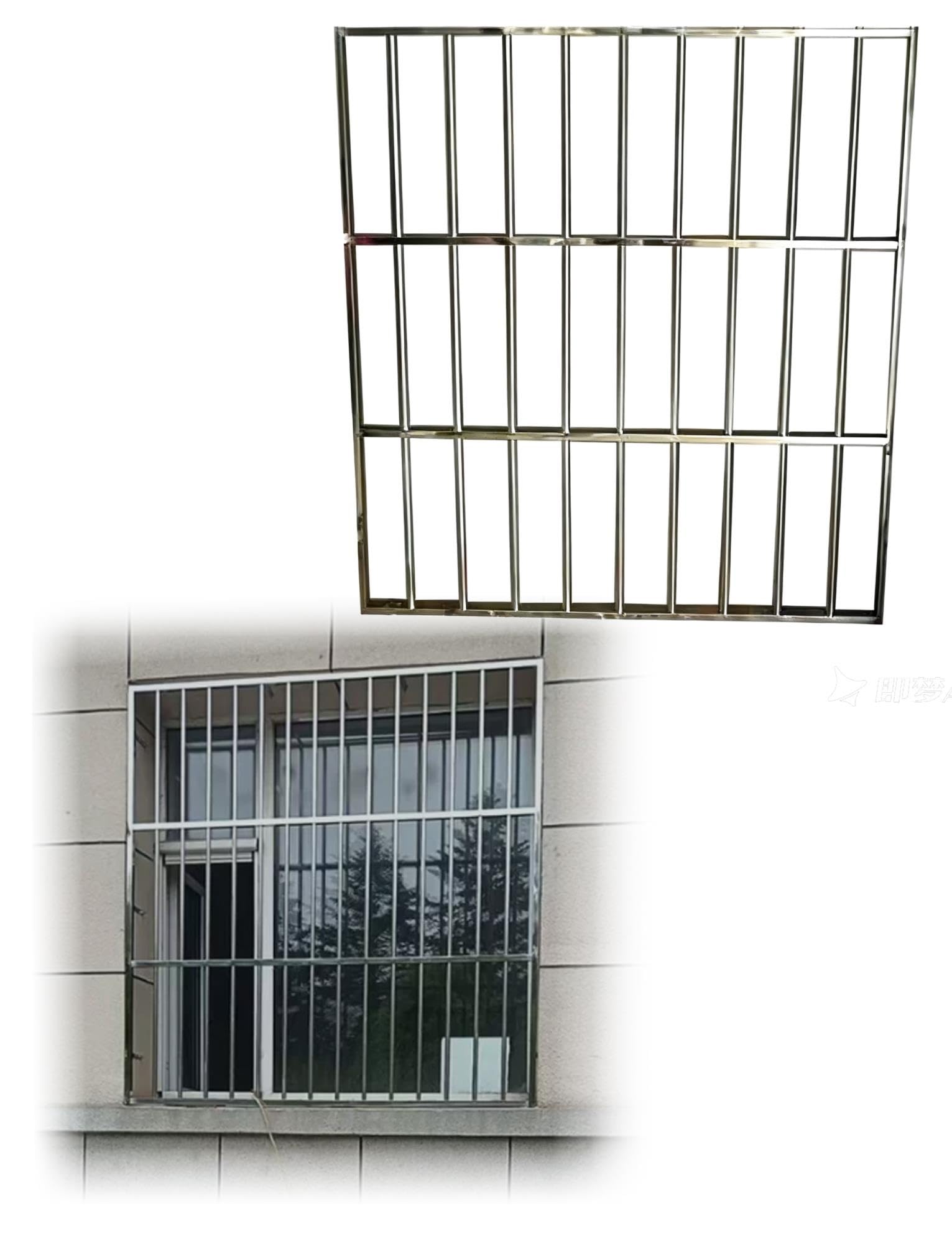 Barre sécurité fenêtre inox 201, grille anti-vol pour fenêtres et balcons