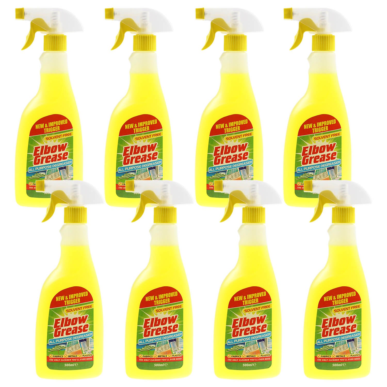 Elbow Grease 8X500ml All Purpose Kitchen Laundry Household Degreaser Cleaner Spray