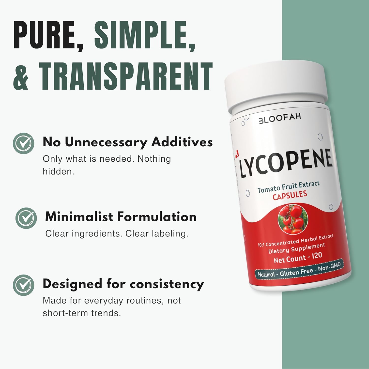 500mg Lycopene Supplement Tomato Extract 10:1 Capsules - 120 Count | 100% Pure, Non-GMO & Gluten Free Formula | Natural Carotenoid Supplement for Health and Wellness Support - Image 7