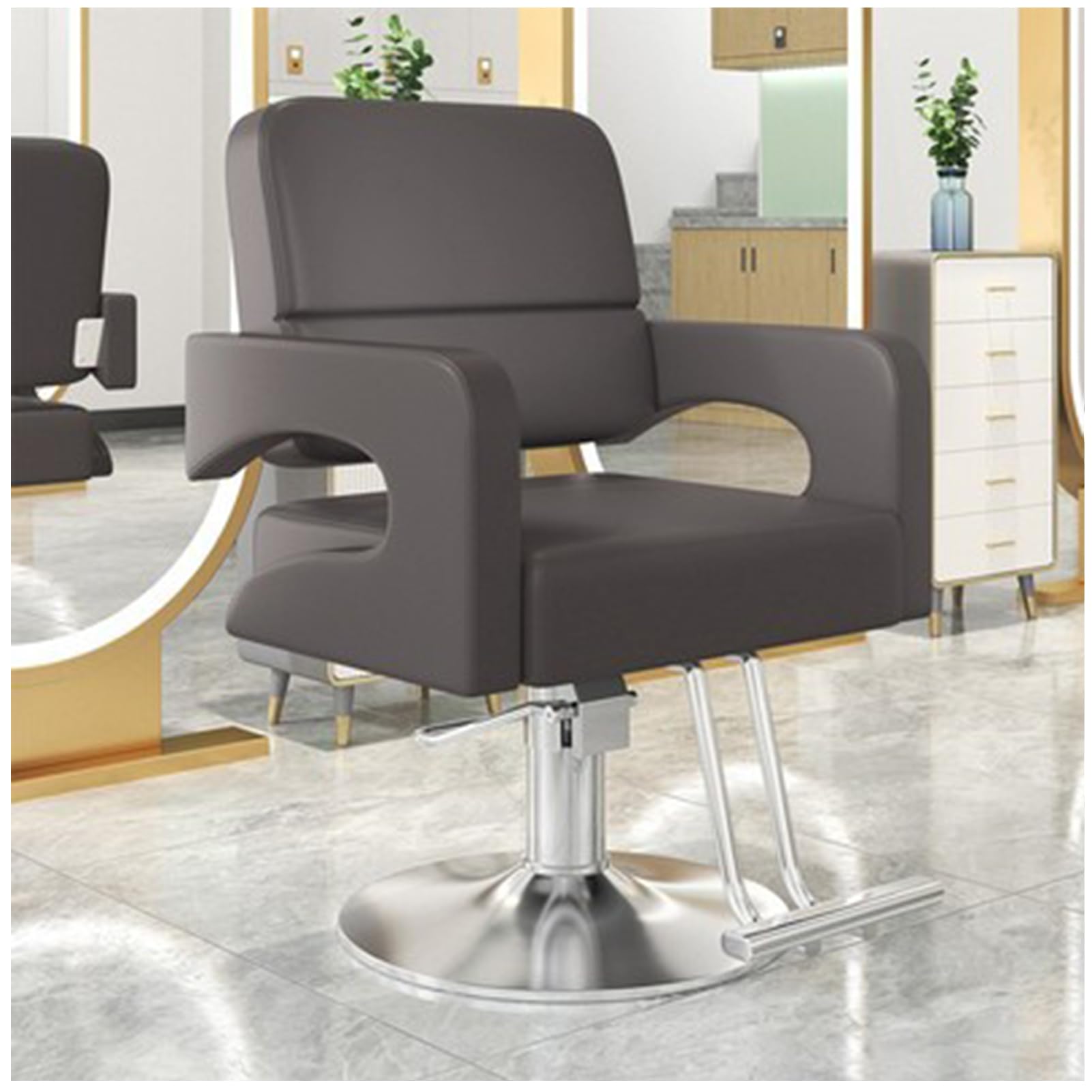 OZBMA Salon Chair for Hair Stylist Wide Seat, Hydraulic Barber with Footrest,Hair Styling Heavy Duty, Beauty Spa Cosmetology Shampoo Hairdressing Equipment,D (D)